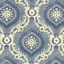 Blue Renaissance Brocade Print Italian Paper ~ Carta Varese Italy